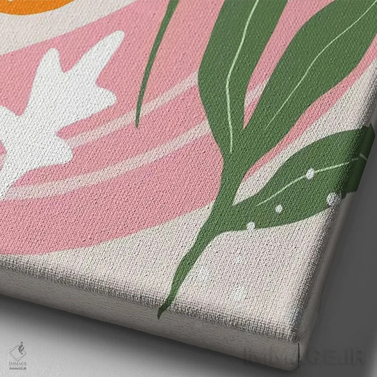 تابلو مینیمال آشپزخانه ۱۹۷۰ اثر دانس د لون - نمای نزدیک بافت بوم