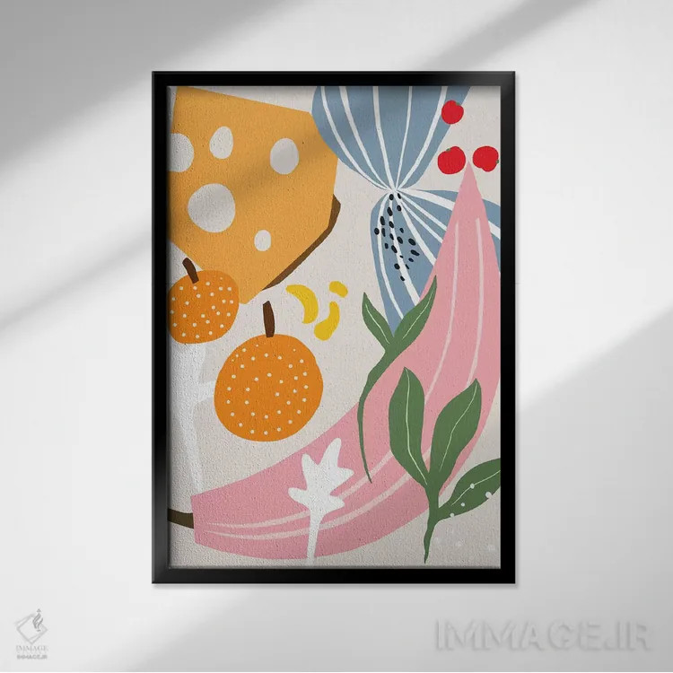 تابلو مینیمال آشپزخانه ۱۹۷۰ اثر دانس د لون - نمای قابدار مشکی