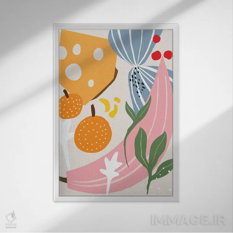 تابلو مینیمال آشپزخانه ۱۹۷۰ اثر دانس د لون - نمای قابدار سفید