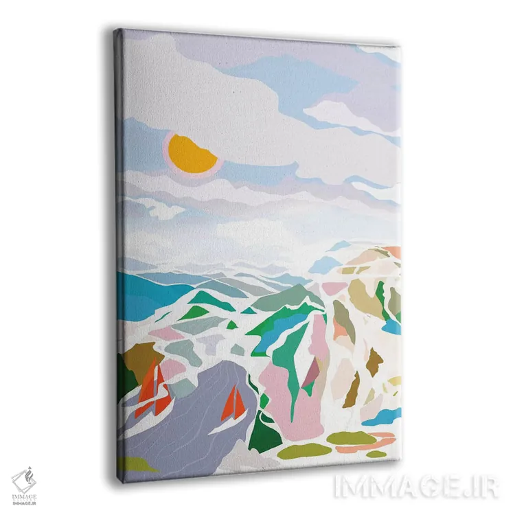 تابلو مدرن کنار دریاچه اثر دانس د لون - نمای پرسپکتیو محصول
