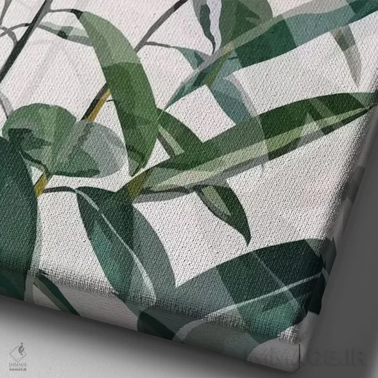 تابلو مدرن گلخانه اثر دانس د لون - نمای نزدیک بافت بوم