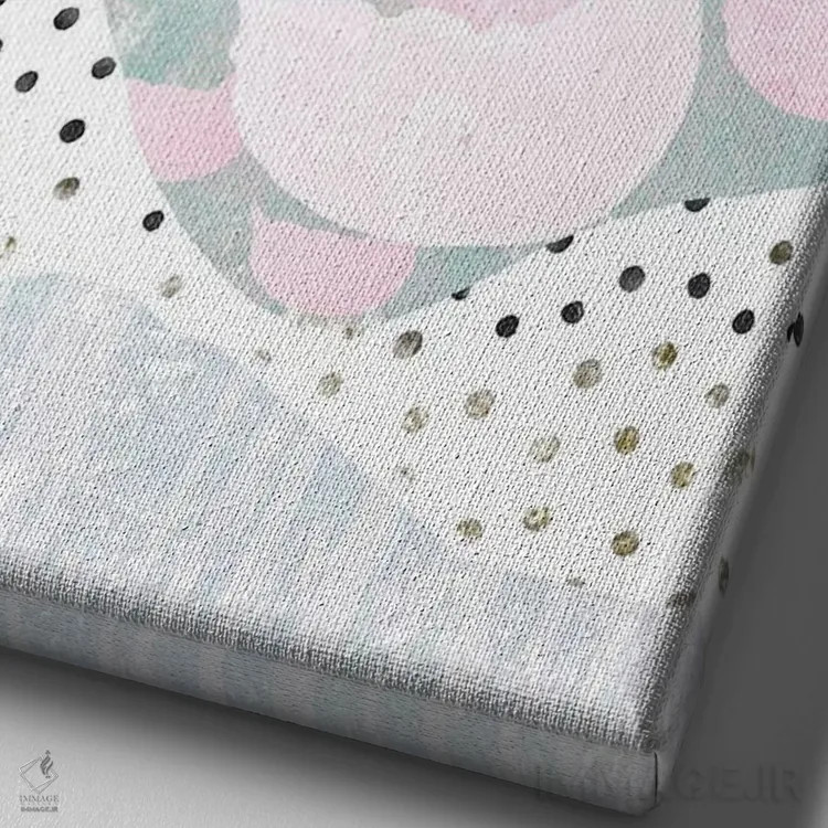 تابلو دکوراتیو در رژه اثر دانس د لون - نمای نزدیک بافت بوم