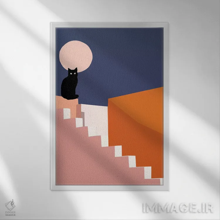 تابلو مدرن همزاد اثر دانس د لون - نمای قابدار سفید