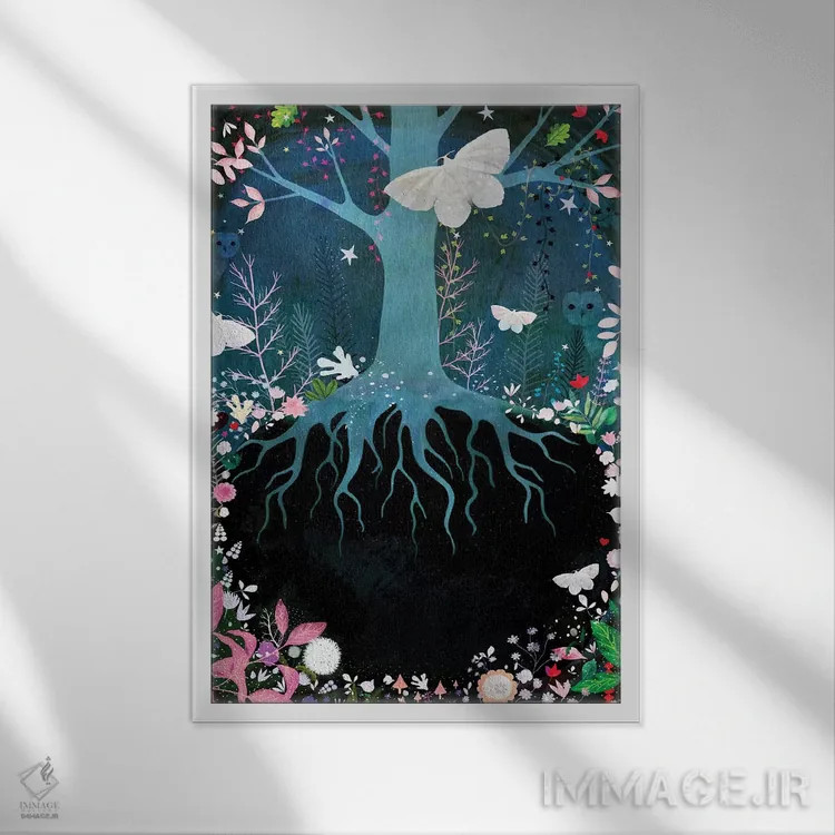 تابلو دکوراتیو زیرزمینی I اثر دانس د لون - نمای قابدار سفید