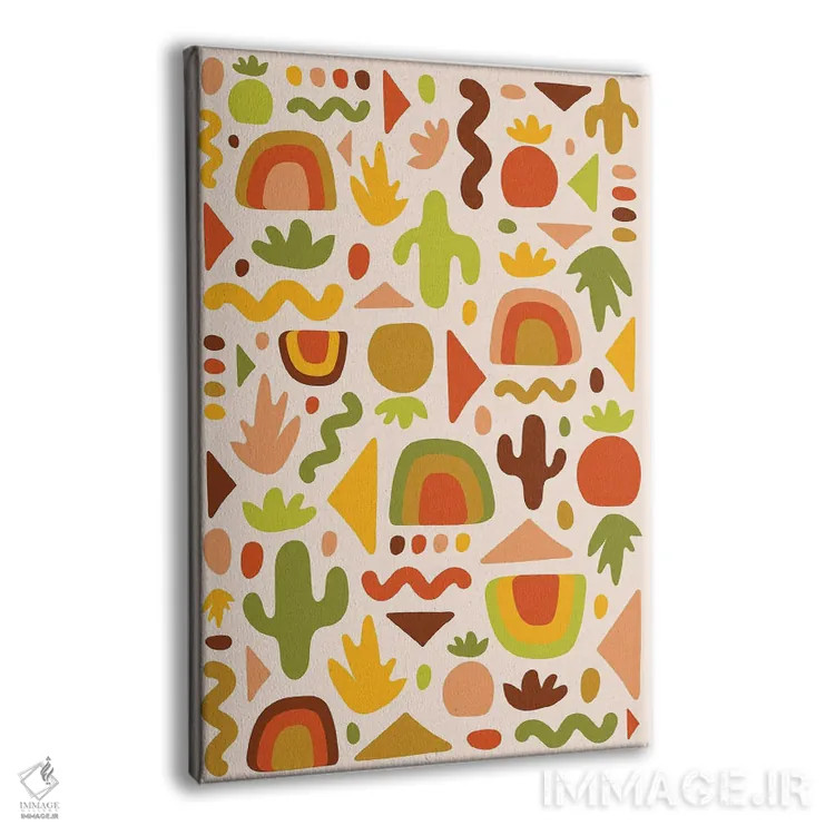 تابلو مینیمال طرح برش گیاهان گوشتی اثر دودل بای مگ - نمای پرسپکتیو محصول