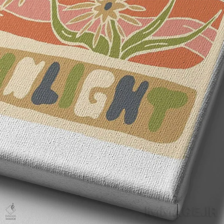 تابلو مدرن کارت تاروت کاکتوس، نور مهتاب اثر دودل بای مگ - نمای نزدیک بافت بوم