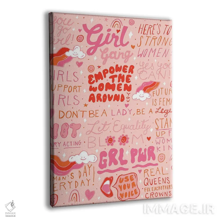 تابلو مدرن دخترها از دخترها حمایت می کنند اثر دودل بای مگ - نمای پرسپکتیو محصول