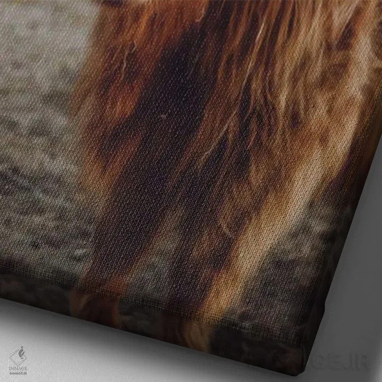 تابلو دکوراتیو ژست سلفی I اثر دکوتا باورر - نمای نزدیک بافت بوم