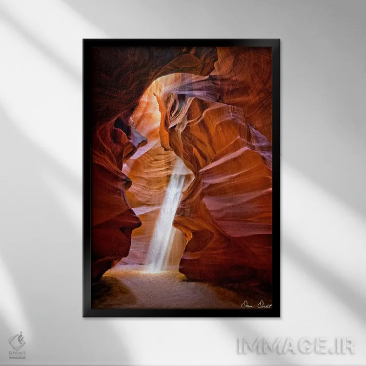 تابلو دکوراتیو تابش خورشید در دره III اثر دیوید دروست - نمای قابدار مشکی