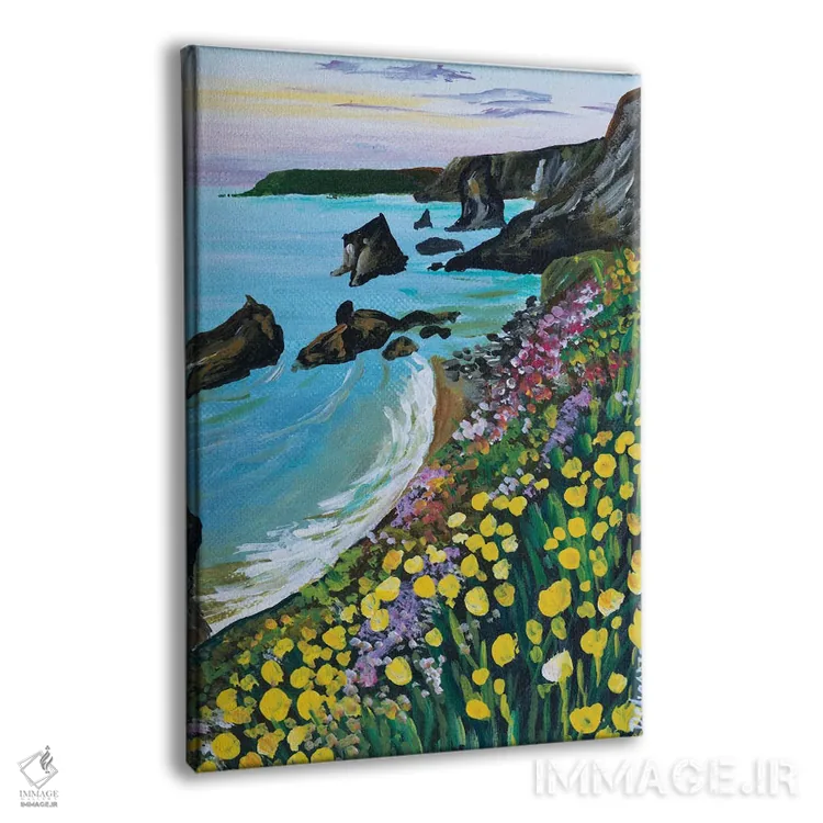 تابلو دکوراتیو گل های وحشی ساحلی II اثر دباسری دی - نمای پرسپکتیو محصول