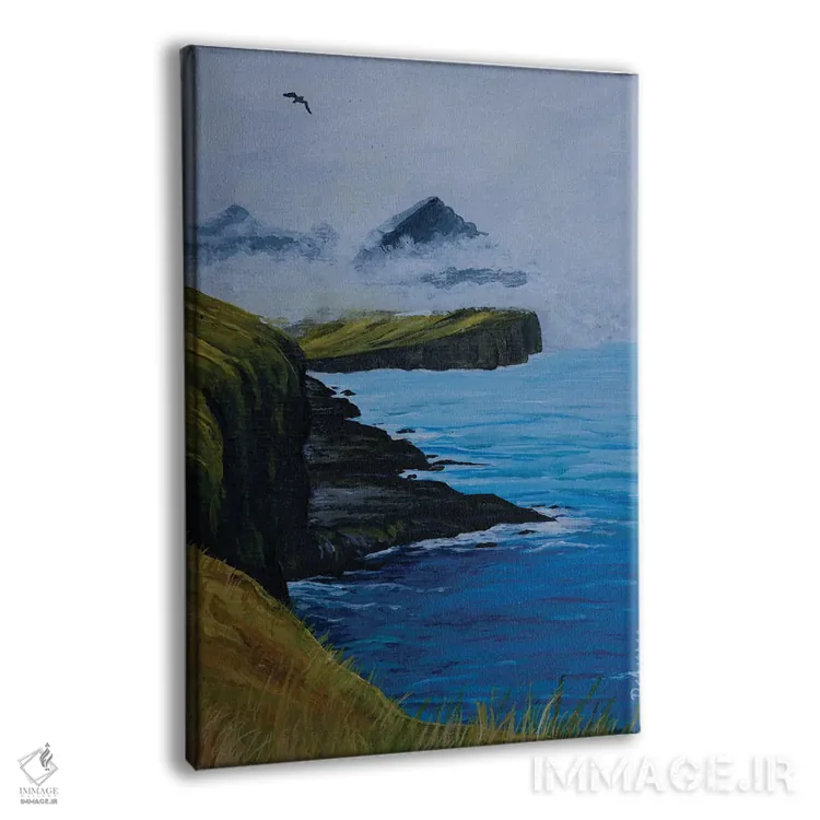 تابلو دکوراتیو ساحل اسکاتلند اثر دباسری دی - نمای پرسپکتیو محصول