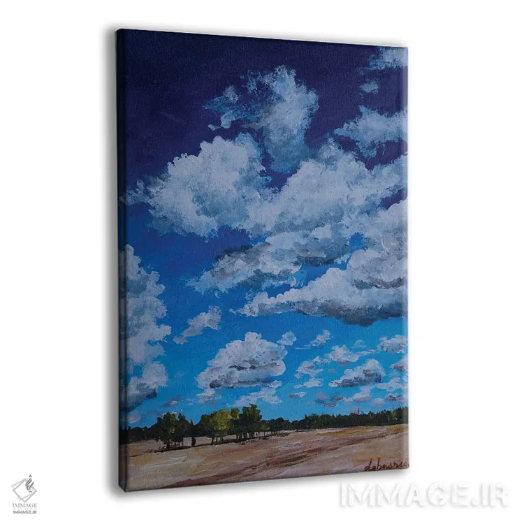 تابلو دکوراتیو آسمان زیبا اثر دباسری دی - نمای پرسپکتیو محصول