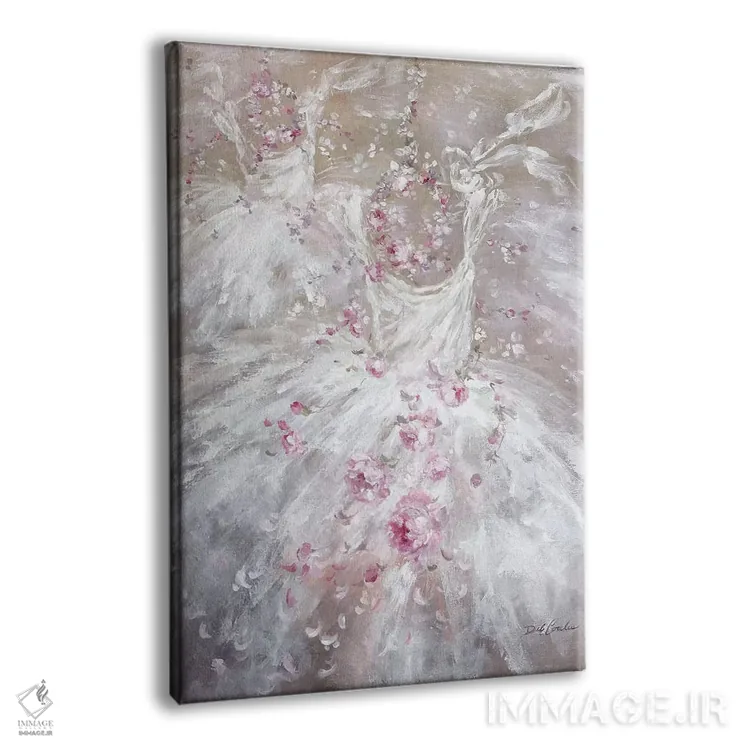 تابلو دکوراتیو دامن بالرین و تاج های رز II اثر دبی کولز - نمای پرسپکتیو محصول
