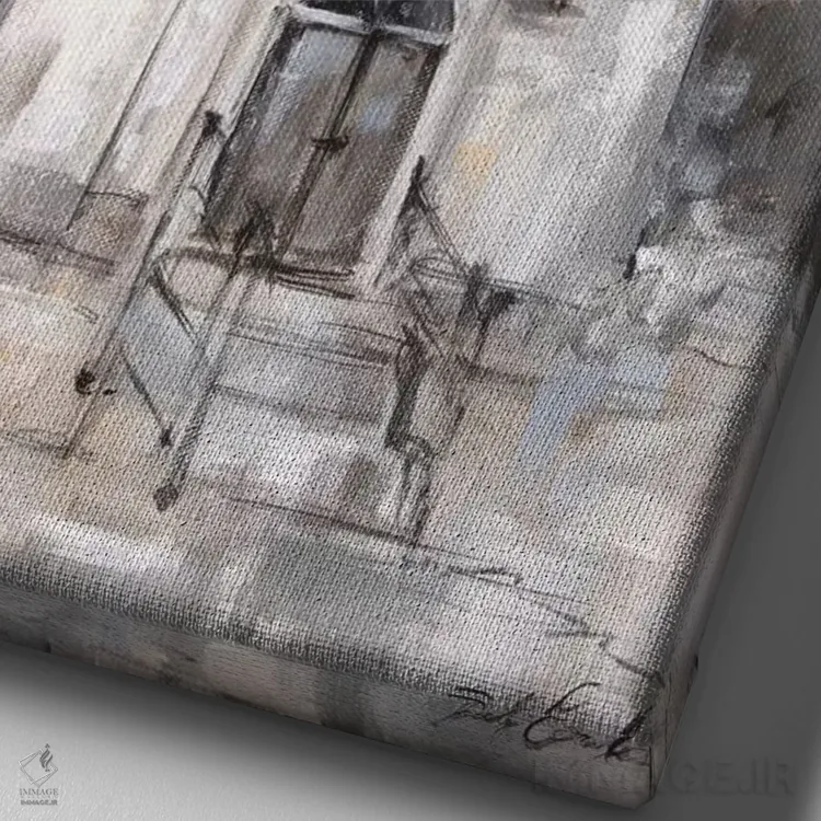 تابلو مدرن نور درون اثر دبی کولز - نمای نزدیک بافت بوم