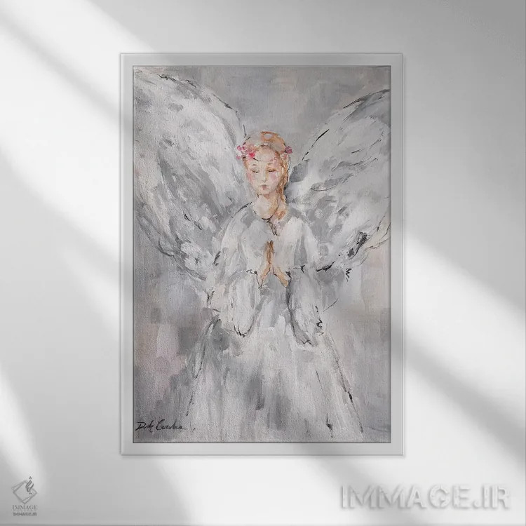 تابلو دکوراتیو آسمانی اثر دبی کولز - نمای قابدار سفید