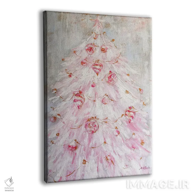 تابلو دکوراتیو کریسمس صورتی اثر دبی کولز - نمای پرسپکتیو محصول