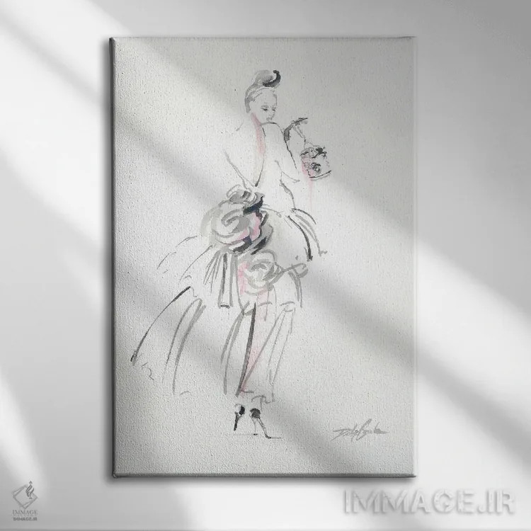 تابلو دکوراتیو یک ماجرای گل گونه اثر دبی کولز - نمای روبهرو روی دیوار