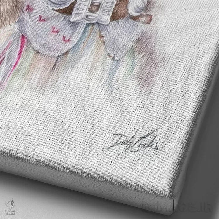 تابلو دکوراتیو چیزی کهن، نو شده است اثر دبی کولز - نمای نزدیک بافت بوم