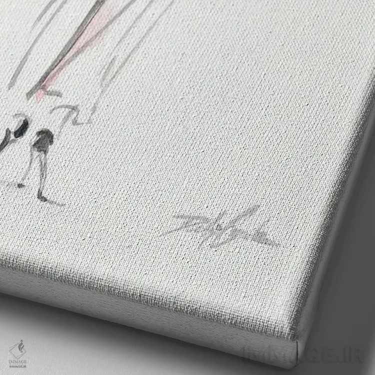 تابلو دکوراتیو یک ماجرای گل گونه اثر دبی کولز - نمای نزدیک بافت بوم