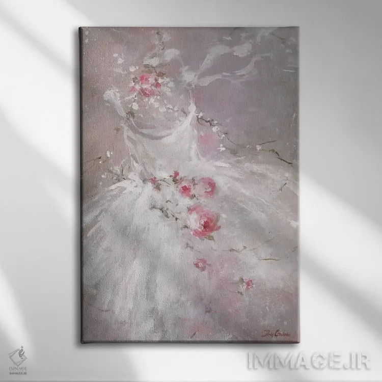 تابلو دکوراتیو رقص پاییزی اثر دبی کولز - نمای روبهرو روی دیوار