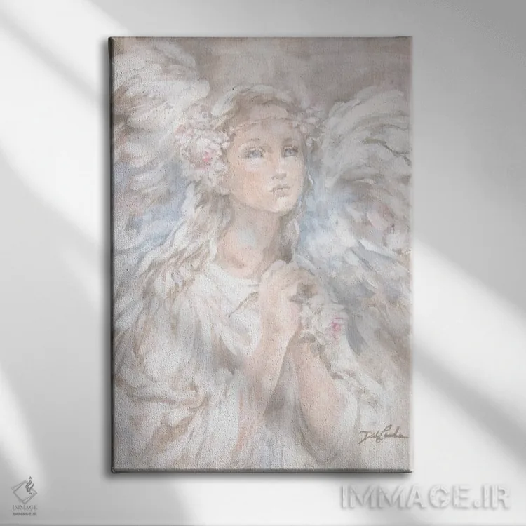تابلو دکوراتیو فرشته بهشت اثر دبی کولز - نمای روبهرو روی دیوار