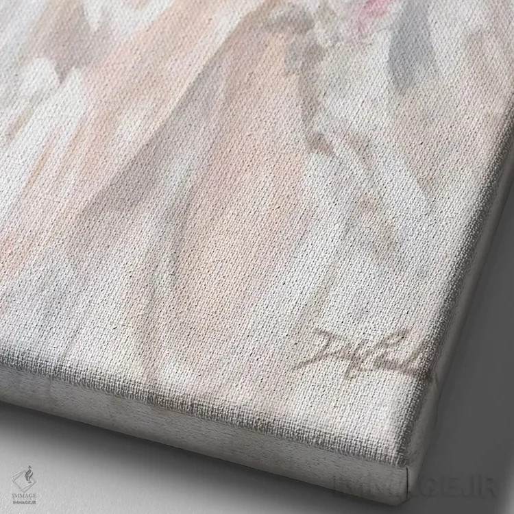 تابلو دکوراتیو فرشته بهشت اثر دبی کولز - نمای نزدیک بافت بوم