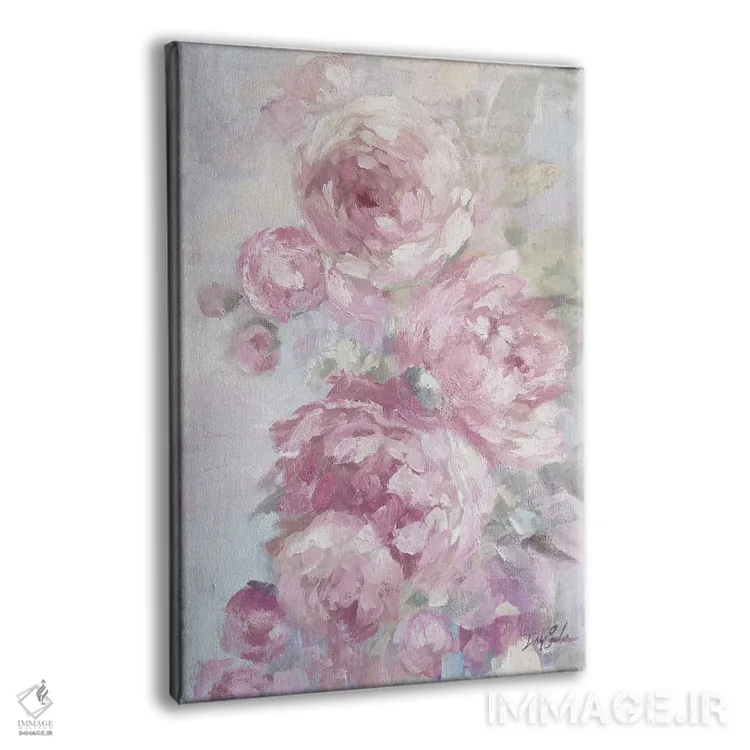 تابلو دکوراتیو گل های پئونی اثر دبی کولز - نمای پرسپکتیو محصول