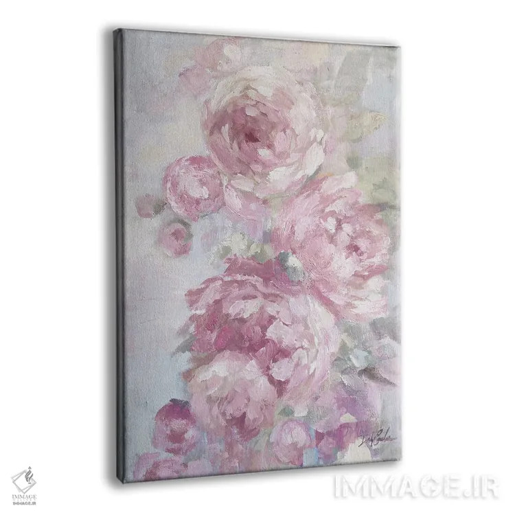 تابلو دکوراتیو گل های پئونی اثر دبی کولز - نمای پرسپکتیو محصول