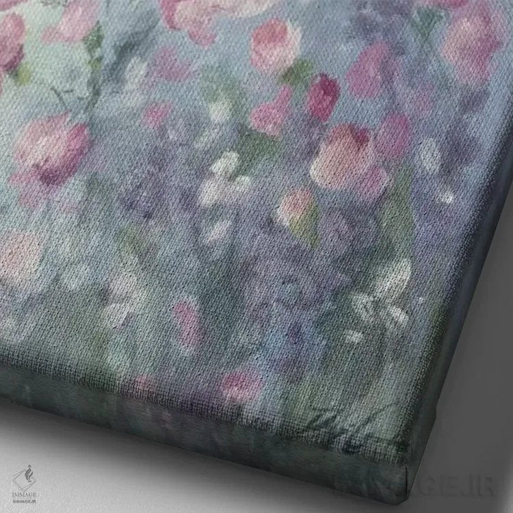 تابلو دکوراتیو گلبرگ های رقصان اثر دبی کولز - نمای نزدیک بافت بوم