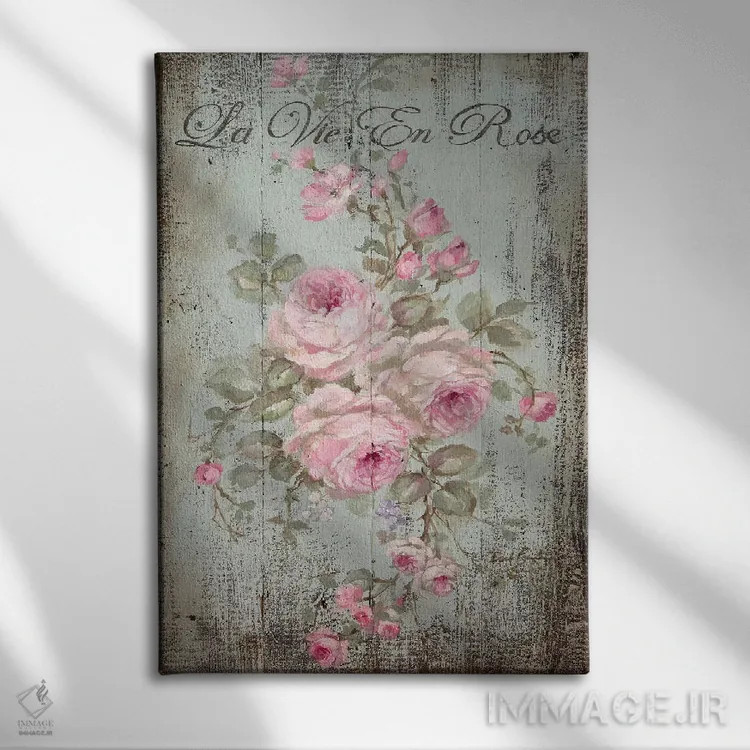 تابلو دکوراتیو زندگی در رز اثر دبی کولز - نمای روبهرو روی دیوار