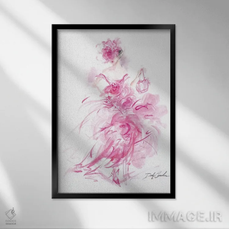 تابلو دکوراتیو شب پاریسی اثر دبی کولز - نمای قابدار مشکی