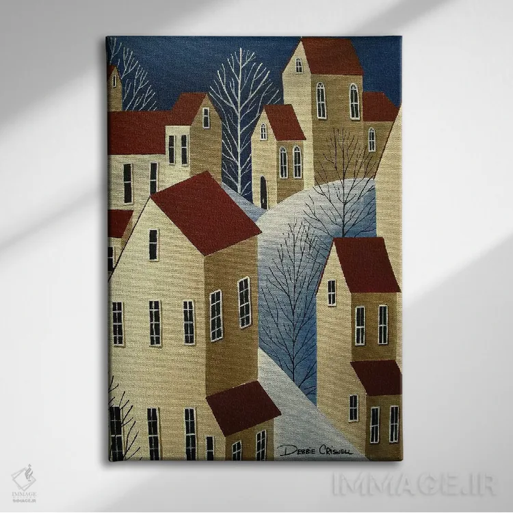 تابلو دکوراتیو خانه های صعودکننده اثر دبی کریسول - نمای روبهرو روی دیوار