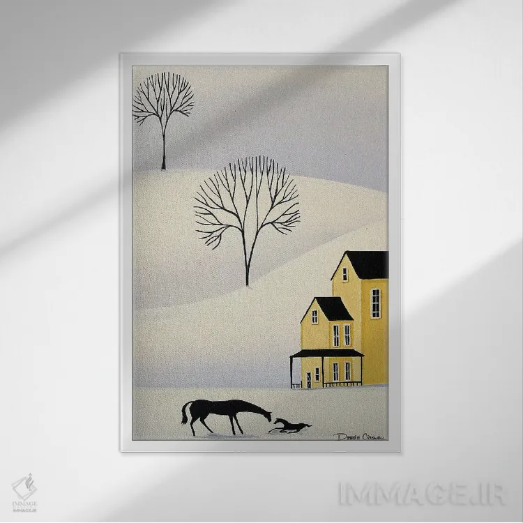 تابلو دکوراتیو تولد دسامبر اثر دبی کریسول - نمای قابدار سفید