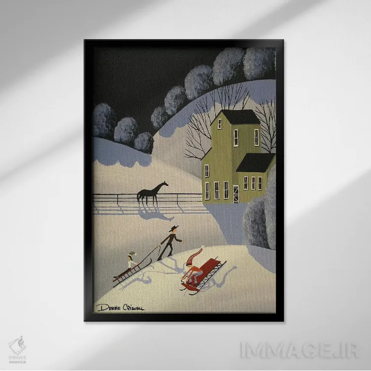 تابلو دکوراتیو کلاه عجیب رابی اثر دبی کریسول - نمای قابدار مشکی