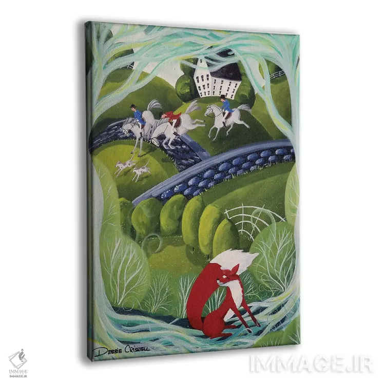 تابلو دکوراتیو روباه زیرک اثر دبی کریسول - نمای پرسپکتیو محصول