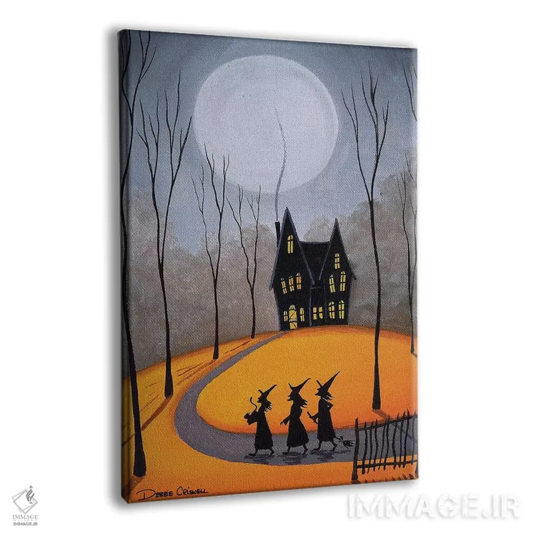 تابلو دکوراتیو سه جادوگر کوچک اثر دبی کریسول - نمای پرسپکتیو محصول