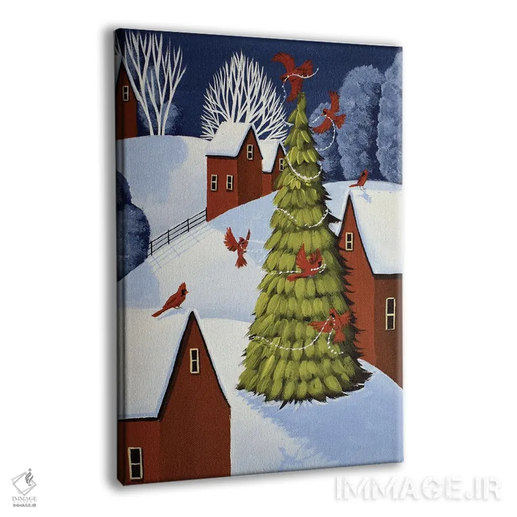 تابلو دکوراتیو درخت کارباورال ها اثر دبی کریسول - نمای پرسپکتیو محصول