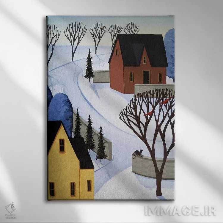 تابلو دکوراتیو گفت وگوی کارباورال ها اثر دبی کریسول - نمای روبهرو روی دیوار