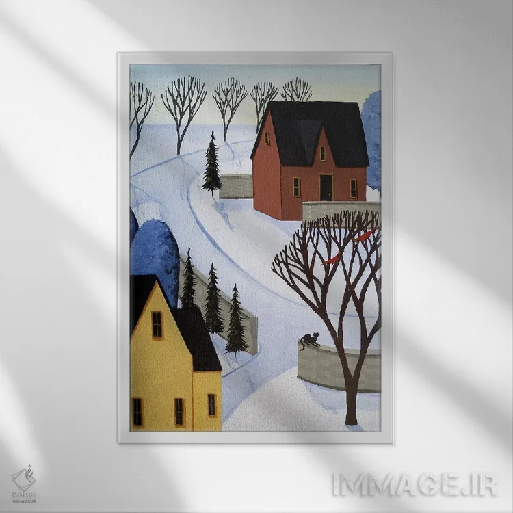 تابلو دکوراتیو گفت وگوی کارباورال ها اثر دبی کریسول - نمای قابدار سفید