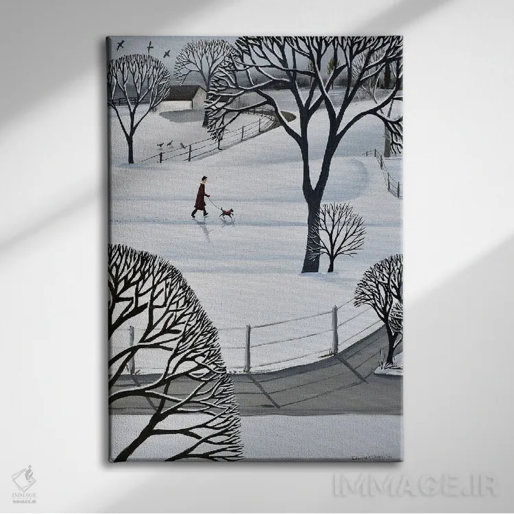 تابلو دکوراتیو زمان آرامش اثر دبی کریسول - نمای روبهرو روی دیوار