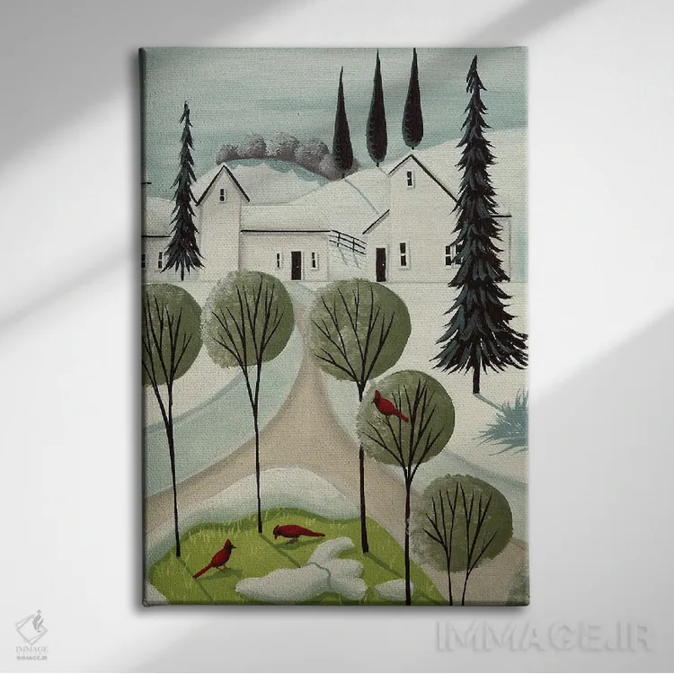 تابلو دکوراتیو زمین بازی کارباورال ها اثر دبی کریسول - نمای روبهرو روی دیوار