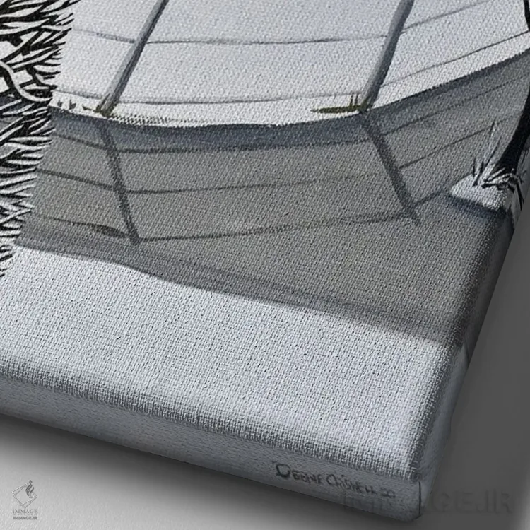 تابلو دکوراتیو زمان آرامش اثر دبی کریسول - نمای نزدیک بافت بوم