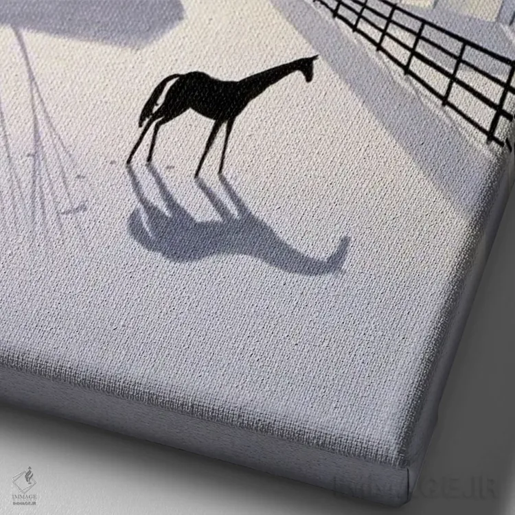 تابلو دکوراتیو تماشای کارباورال اثر دبی کریسول - نمای نزدیک بافت بوم