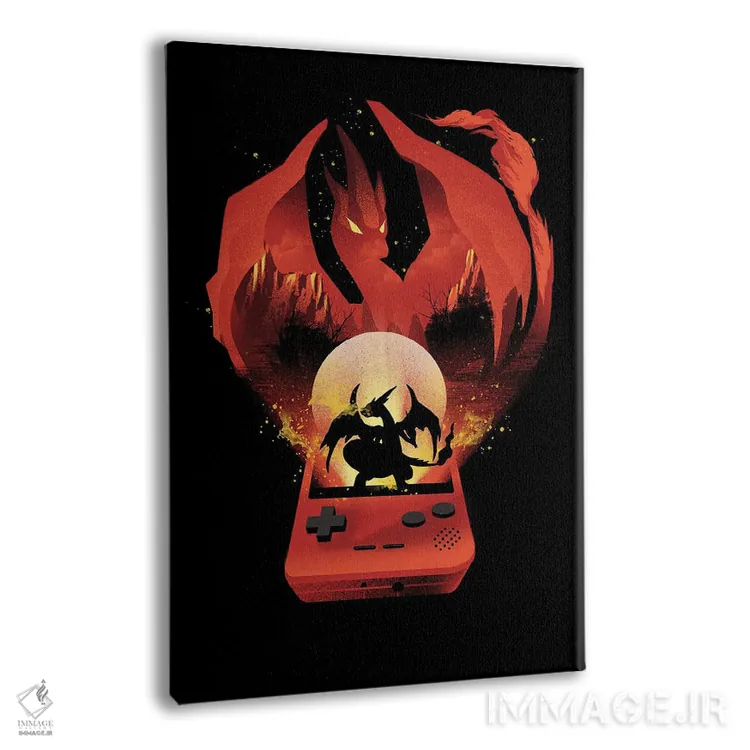 تابلو دکوراتیو مجموعه بازی های جیبی قرمز اثر دن الیجاه فاخاردو - نمای پرسپکتیو محصول