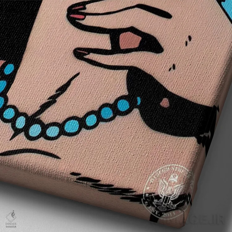 تابلو دکوراتیو #یا خدا اثر دی۱۳ایگو - نمای نزدیک بافت بوم