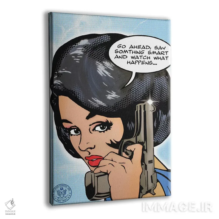 تابلو دکوراتیو چیزی باهوشانه اثر دی۱۳ایگو - نمای پرسپکتیو محصول