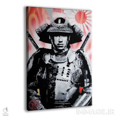 تابلو دکوراتیو سامورایی طلوع خورشید اثر دی۱۳ایگو - نمای پرسپکتیو محصول