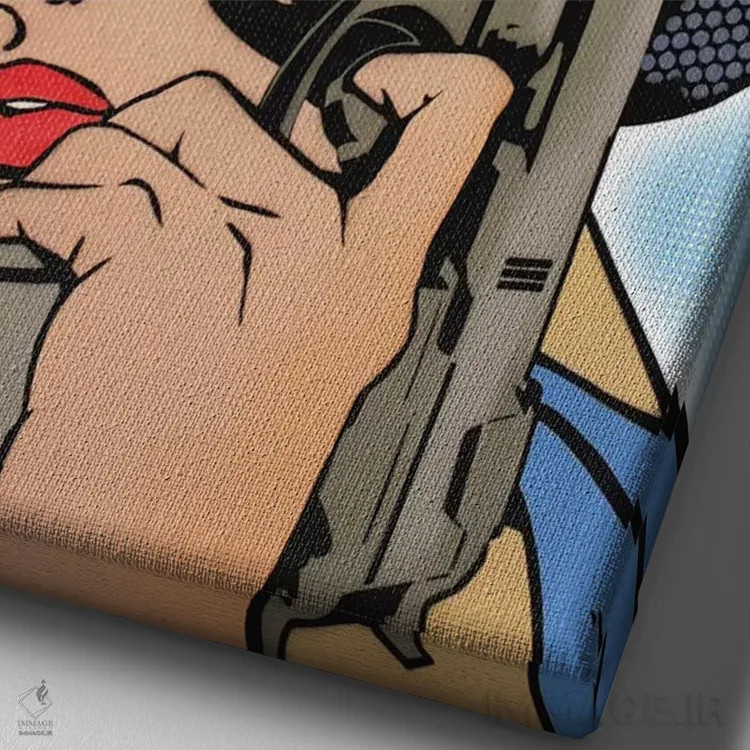 تابلو دکوراتیو چیزی باهوشانه اثر دی۱۳ایگو - نمای نزدیک بافت بوم