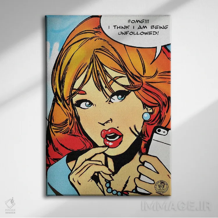 تابلو دکوراتیو لغو دنبال کردن اثر دی۱۳ایگو - نمای روبهرو روی دیوار