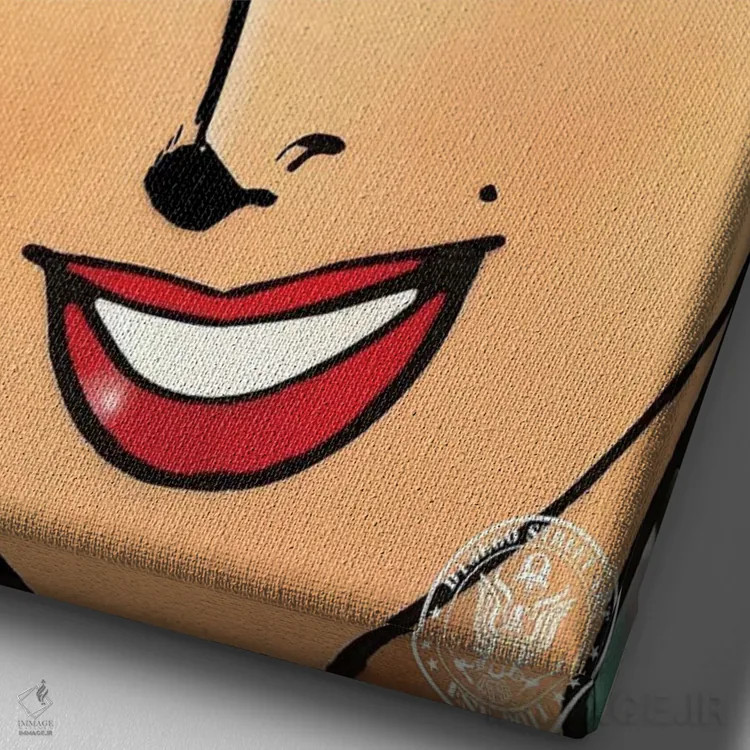 تابلو دکوراتیو ایده افتضاح II اثر دی۱۳ایگو - نمای نزدیک بافت بوم